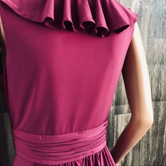 Max and Cleo Pink Sleeveless Ruffled Scoop Neck Dress - Picture 6 of 8